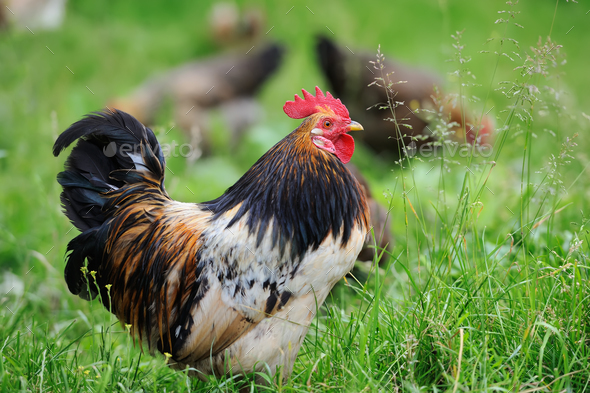 Rooster in farm - Stock Photo - Images