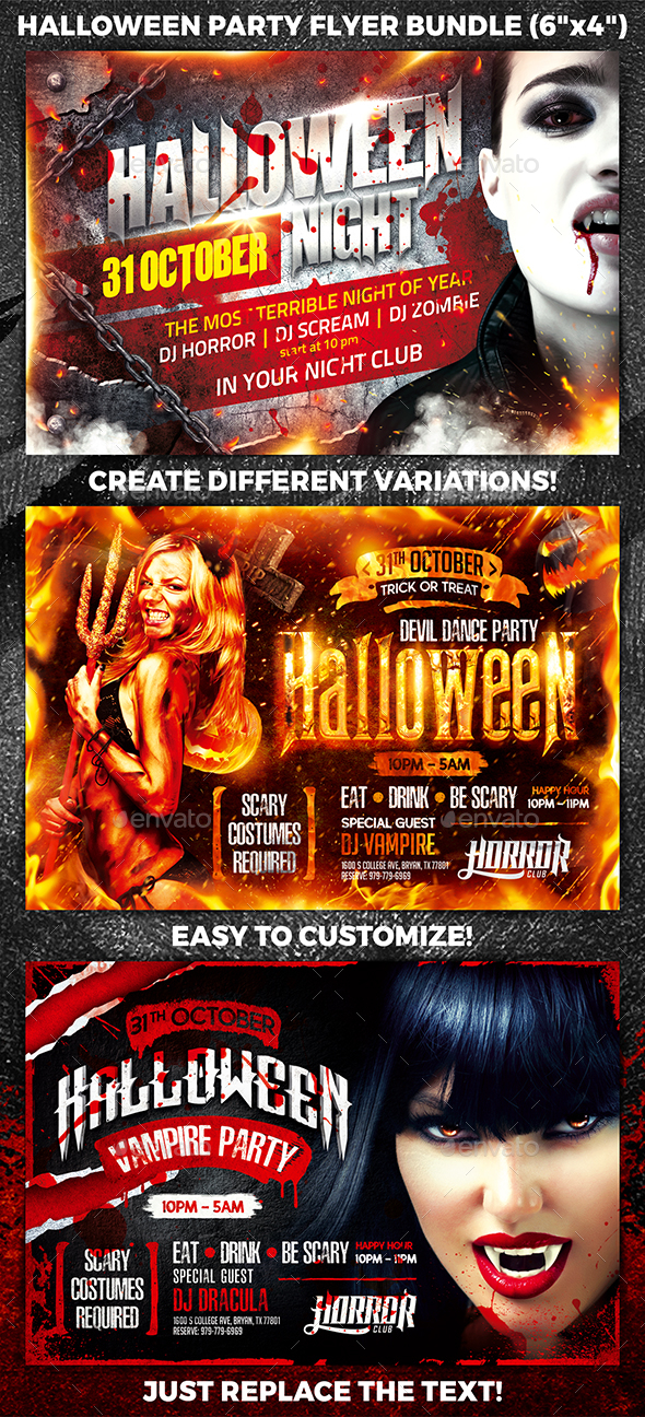 Halloween Party Flyer Bundle vol.2