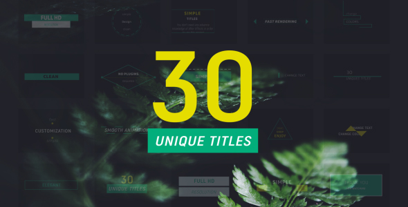 30 Minimal Titles