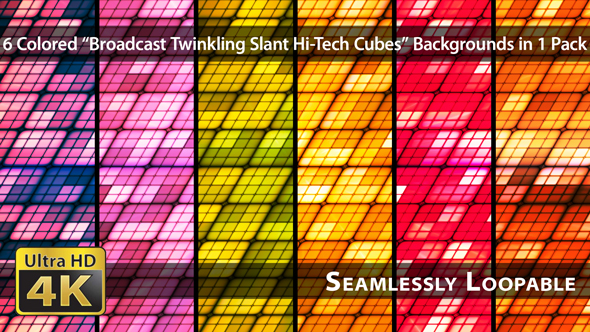Broadcast Twinkling Slant Hi-Tech Cubes - Pack 01