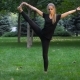 The Girl In Park Doing Yoga - VideoHive Item for Sale