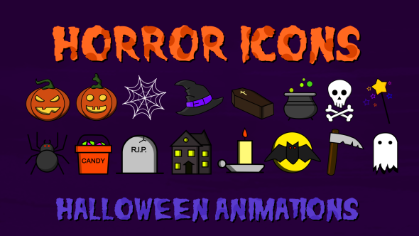 Horror Icons - VideoHive 18326328