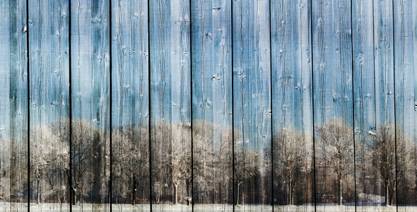 Wooden Winter Background