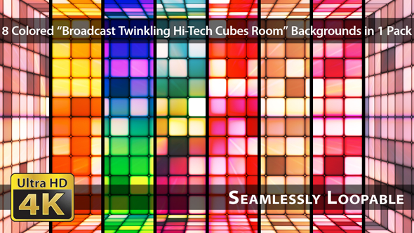 Broadcast Twinkling Hi-Tech Cubes Room - Pack 02