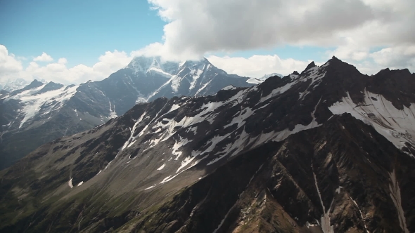 Mountain Peaks Aerial View