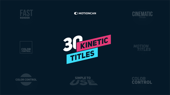Kinetic Titles - VideoHive 18335359