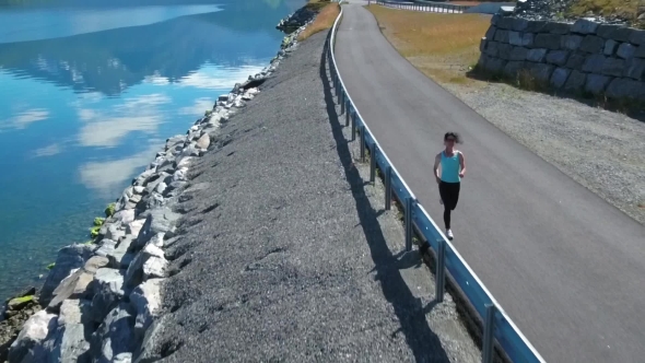 Woman Jogging Outdoors alt