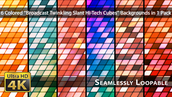 Broadcast Twinkling Slant Hi-Tech Cubes - Pack 02