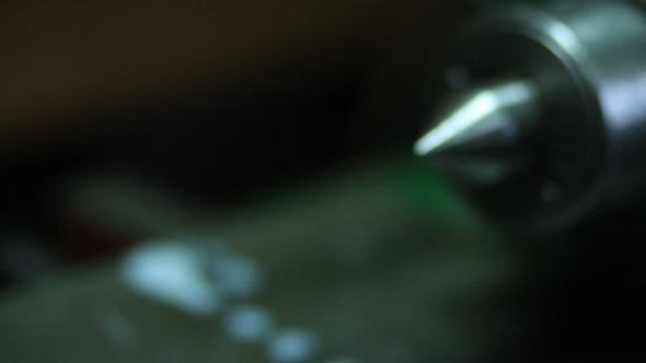 Of Tapered Live Center Of Lathe Machine alt