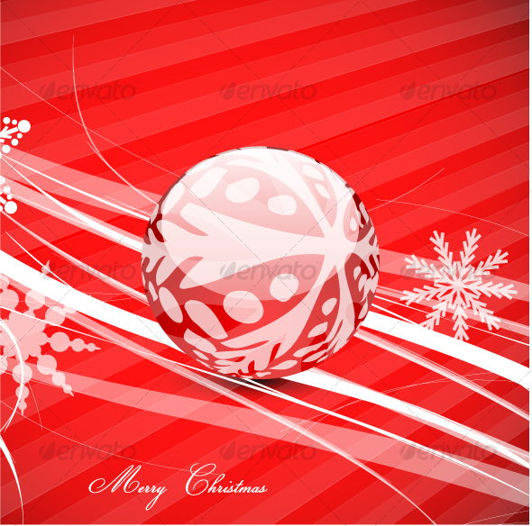 Christmas ball on a surface - Christmas Seasons/Holidays
