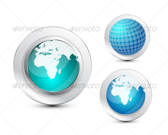 Globes Icon set - Technology Conceptual