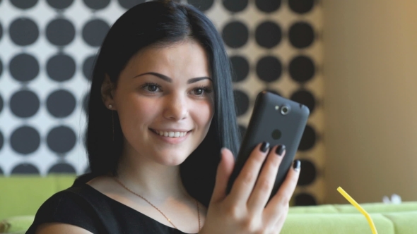 Young Attractive Girl Making Selfie Photo