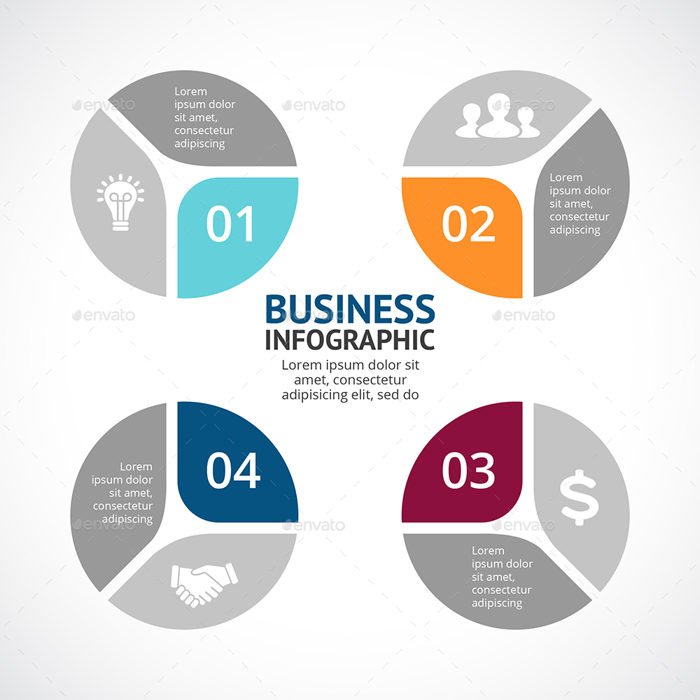 4 Steps Infographics. PSD, EPS, AI., Infographics | GraphicRiver