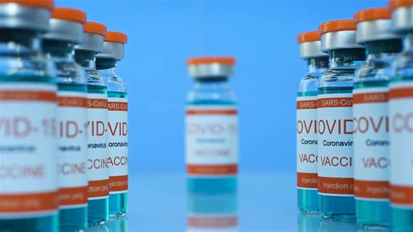 Glass Medicine Bottle With Covid-19 Vaccine