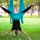 Girl In a Park Engaged In Aerial Yoga - VideoHive Item for Sale