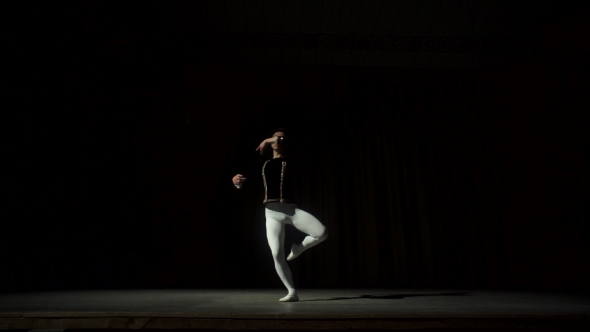 Young Man Performs In Theater