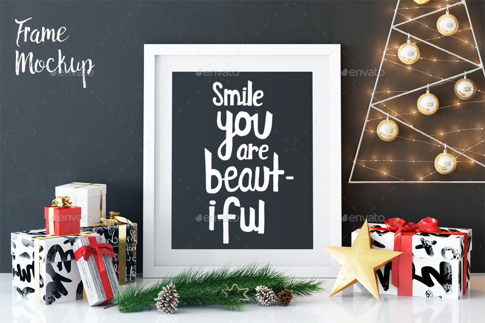 Download Christmas Frame Mockup By Feverik Graphicriver PSD Mockup Templates