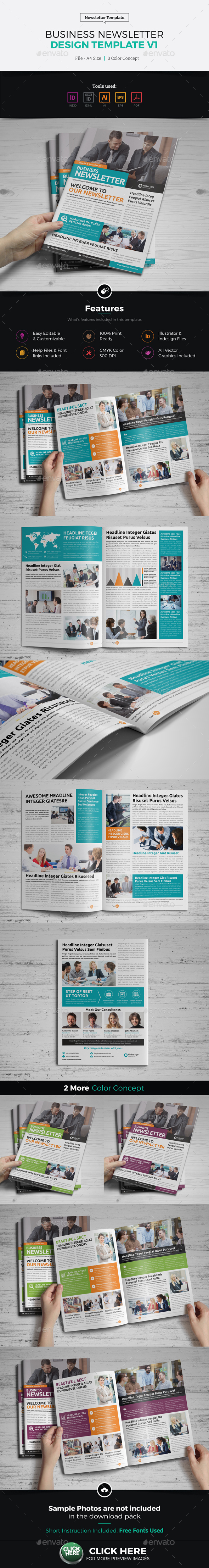 Newsletter Design Template - Newsletters Print Templates