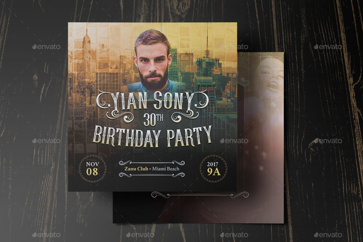 birthday celebration flyer template