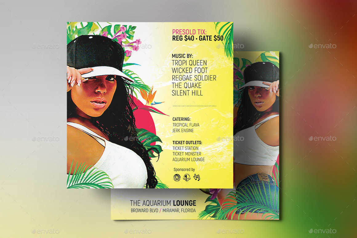 tropical party small flyer template by godserv2 graphicriver small flyers