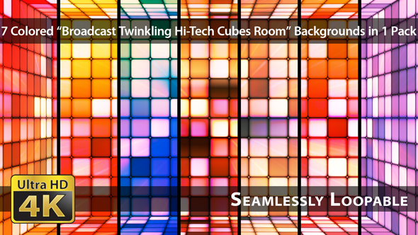 Broadcast Twinkling Hi-Tech Cubes Room - Pack 03