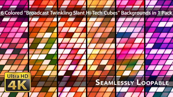 Broadcast Twinkling Slant Hi-Tech Cubes - Pack 03