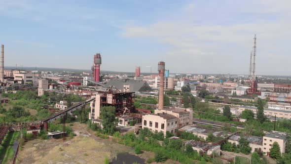 Chemical plant. Electric power station. Power plant., Stock Footage