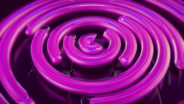 3d News Circle Abstract Purple Background