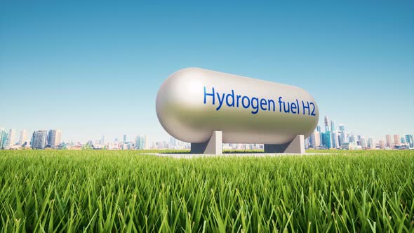 Hydrogen Renewable Metal Fuel Tank Green Energy Concept H2 Energy Storage System alt