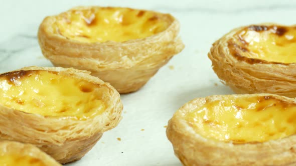 Sweet dessert with egg tart alt
