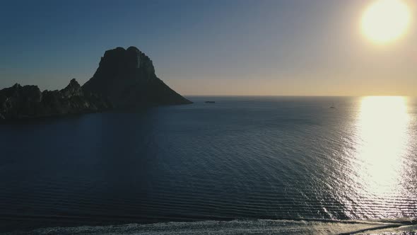 Aerial View of Es Vedra and Vedranell Islands Around Ibiza alt