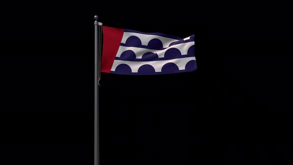 Des Moines City Flag With Alpha 4K alt