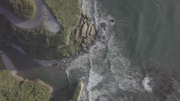 Coastal road aerial