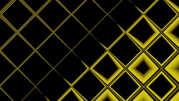 Yellow and Black Quads Pattern Satisfying Looping Background