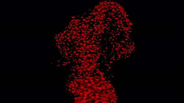 Red Hearts particles
