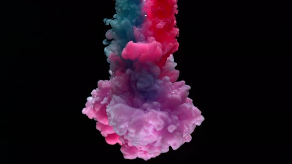 Super Slowmotion Shot of Color Inks in Water. Shot with High Speed Camera at . alt