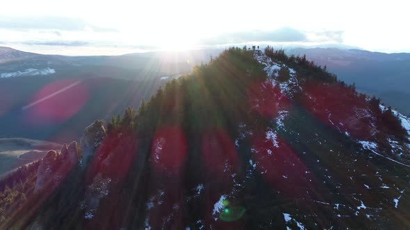 Sun Rays Over Mountains 4k