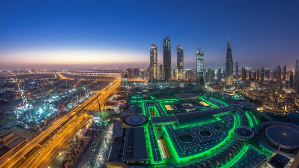 Dubai Downtown Night to Day Timelapse alt