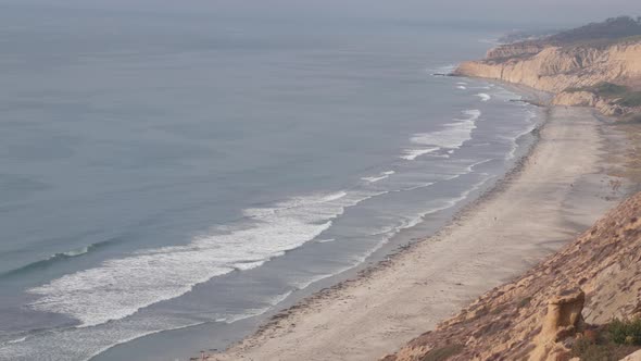 Steep Cliff Rock or Bluff California Coast Erosion