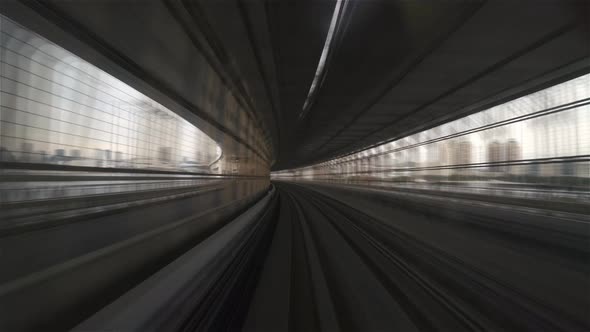 Tokyo, Japan, Timelapse  - Hyperlapse POV timelapse through Tokyo via the automated guideway transit