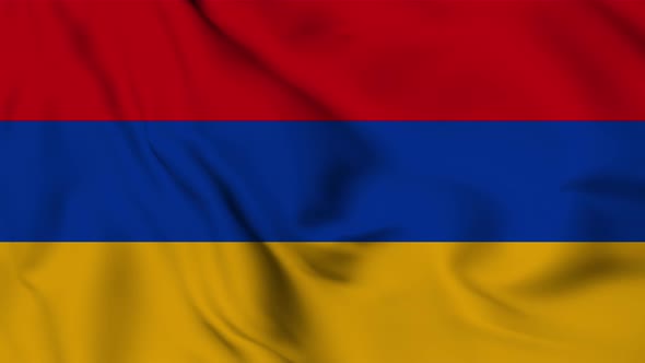 Armenia flag seamless closeup waving animation