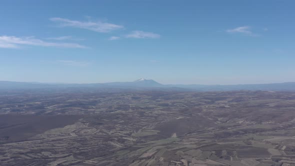 Endless valley and Rtanj mountain by winter 4K aerial video alt