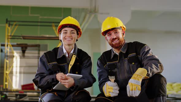 Looking Straight to the Camera Portrait of a Two alt