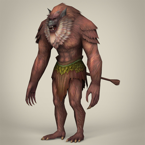 Fantasy Warrior Ape - 3Docean 18392538