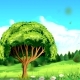 Trees On The Field Background - VideoHive Item for Sale