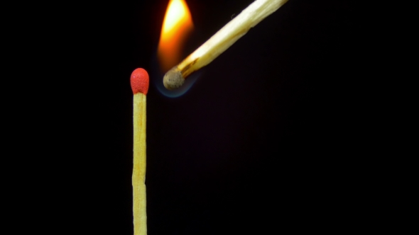 Burning Match And Flame alt