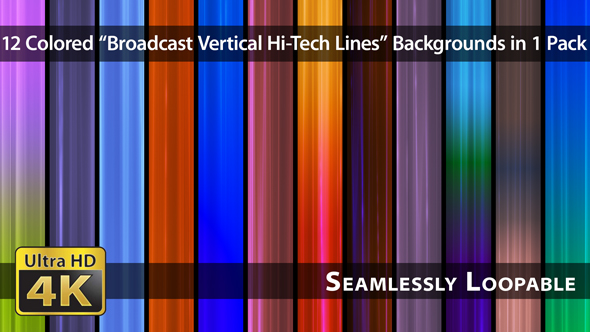 Broadcast Vertical Hi-Tech Lines - Pack 03