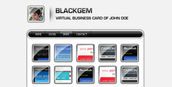 Blackgem vCard - ThemeForest 70762