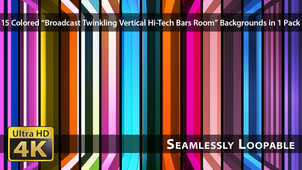 Broadcast Twinkling Vertical Hi-Tech Bars Room - Pack 01