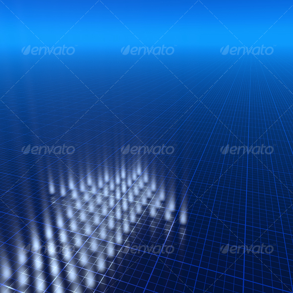 3D blue background - 3D Backgrounds